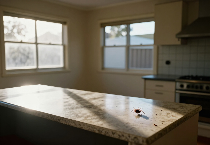 Cockroach infestation in a Glendenning kitchen before treatment